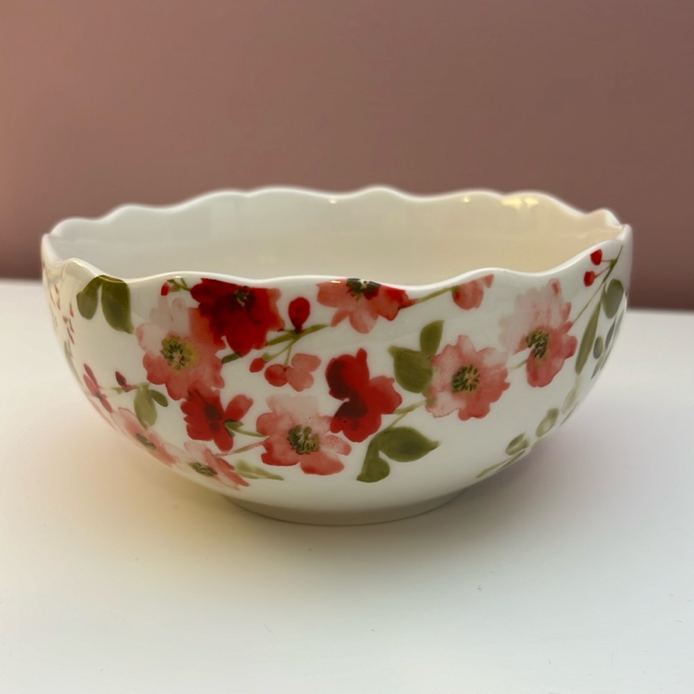 222 Fifth Belicia Red fine China bowl